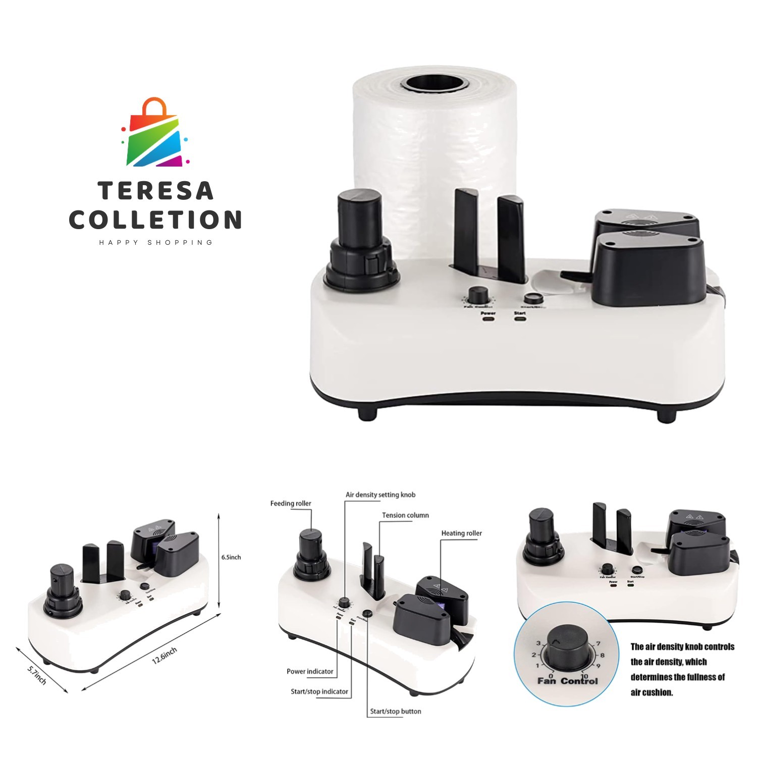 Professional Air Cushion Machine 110V Air Pillow Machine With 300m Free  Air ...