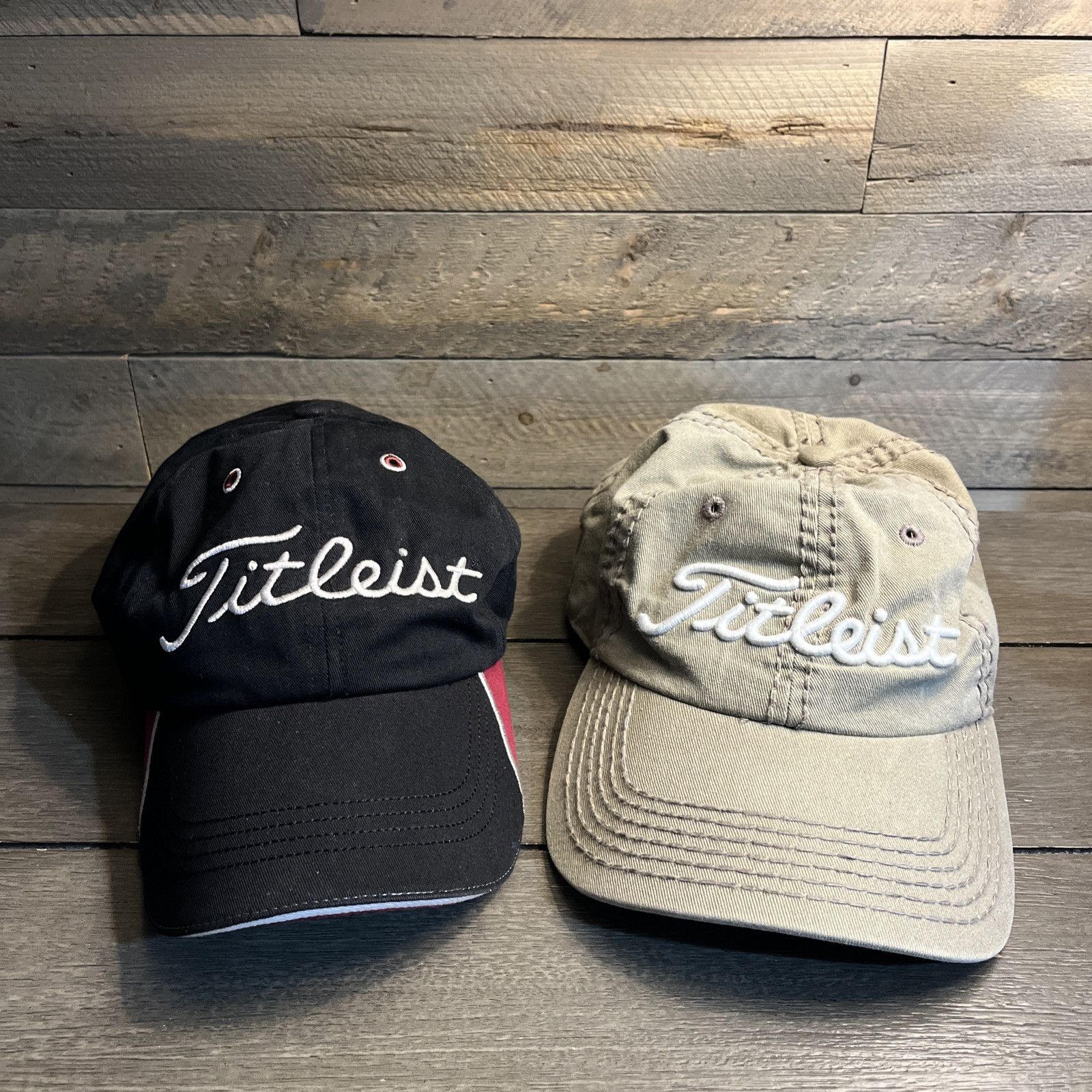 Lot Of 2 Titleist Dad Strapback Golf Hat New Era