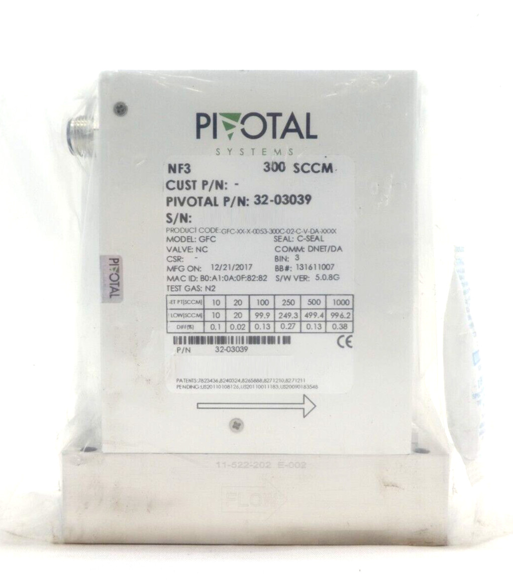 Pivotal Systems 32-03039 Mass Flow Controller MFC 300 SCCM NF3 New Surplus