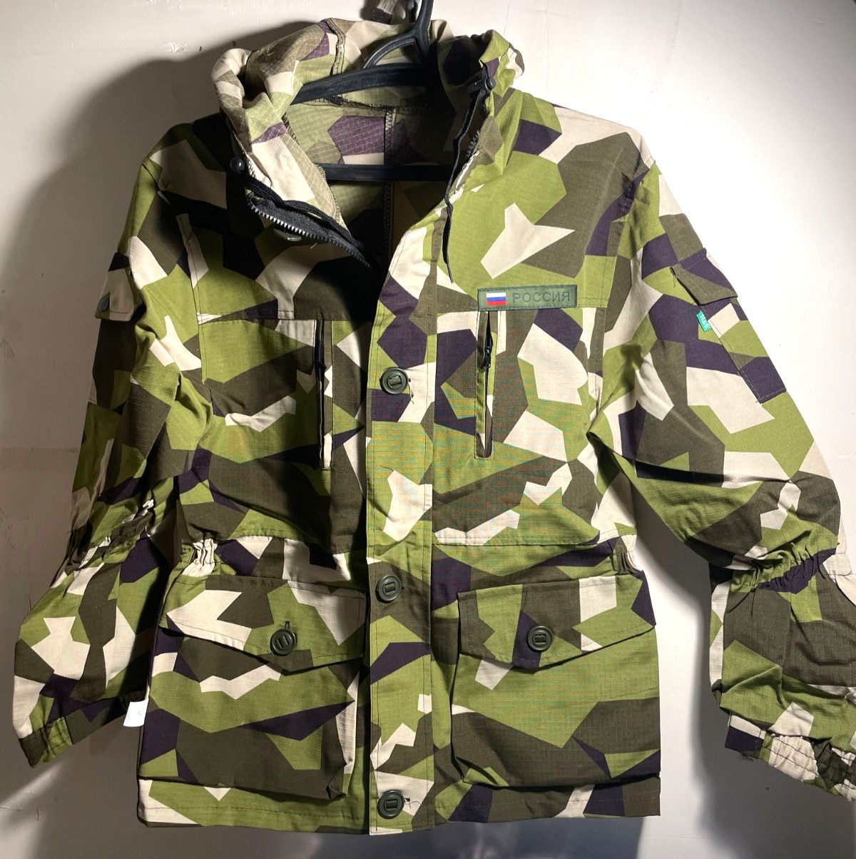 Rus Army GORKA suit jacket&pants Swedish camo rip-stop fabric size 44-46 SMALL