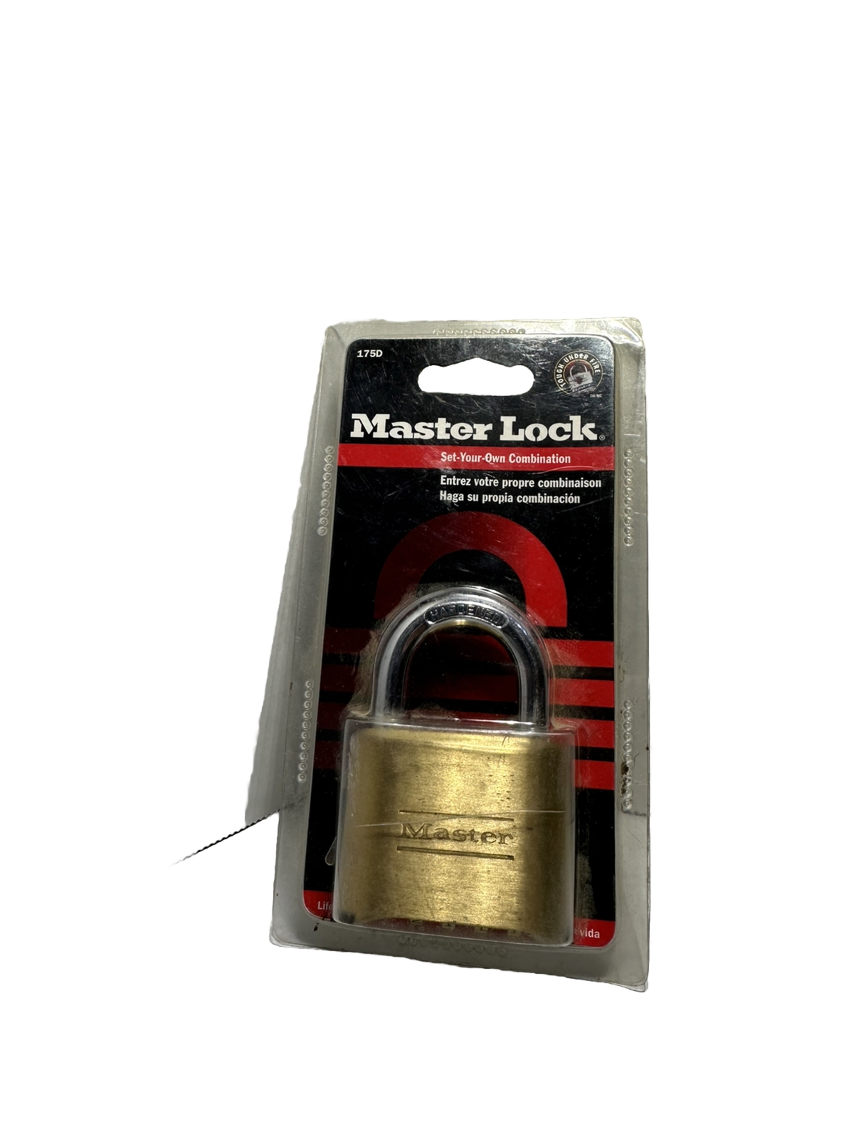 Master Lock 175D 1" Combination Padlock, Set Your Own Combination, Sinlge Pack