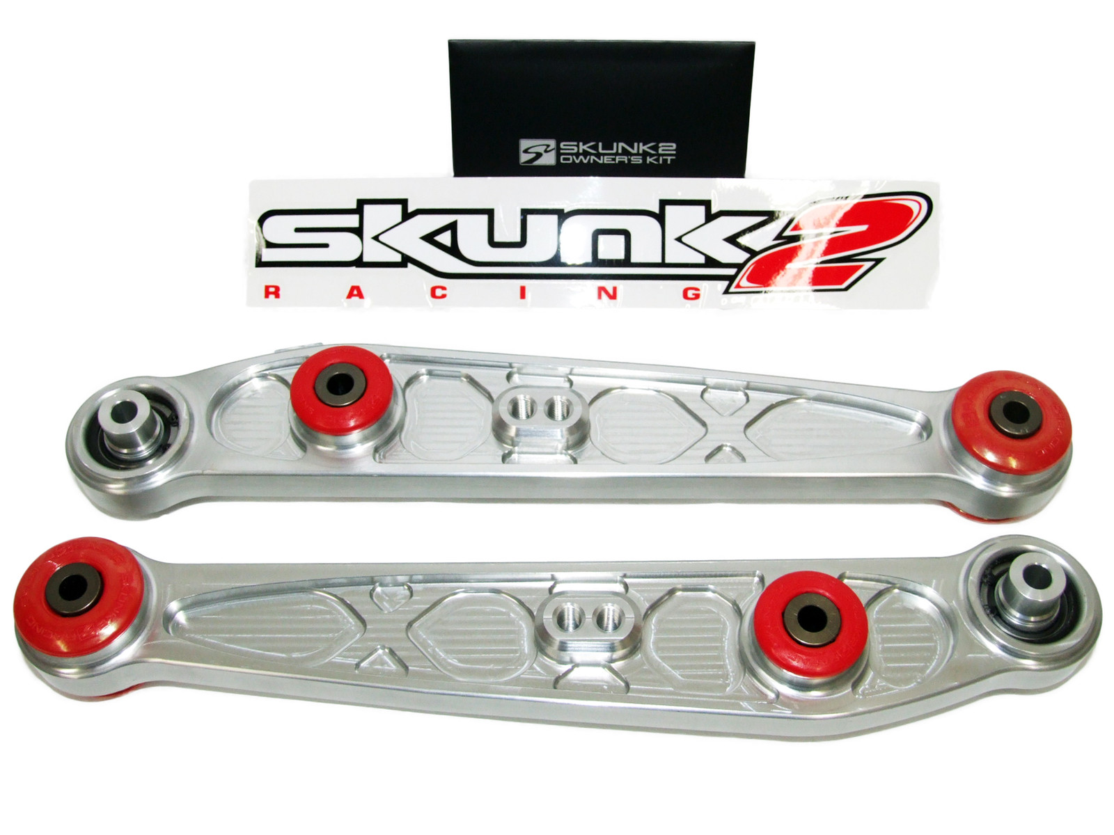 Skunk2 542-05-1205 Alpha Rear Lower Control Arms LCA for 96-00 Civic EK (Silver)
