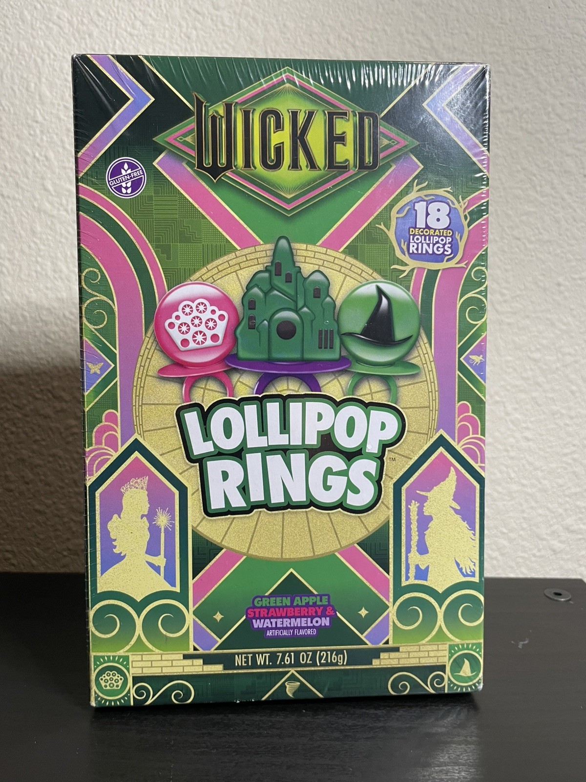 NIB Wicked Lollipop Rings Gluten Free Green Apple Watermelon Strawberry 2027