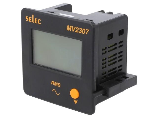 MV2307-CU Voltage Meter Digital, Mounting VAC: 50-480V True RMS LCD SELECTC