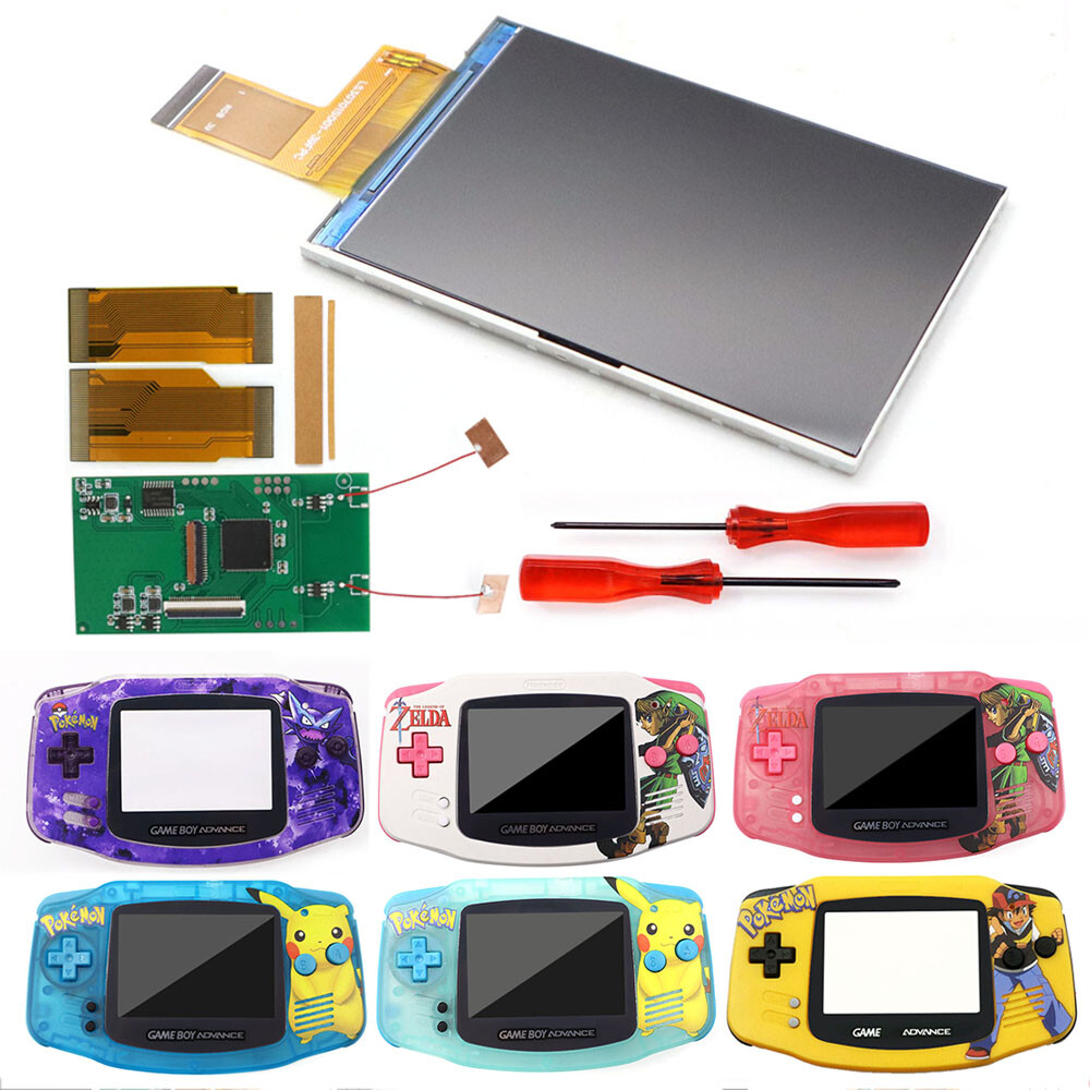 V5 Drop In GBA IPS Backlight LCD Kit For GameBoy Advance No Need to Cut Shell