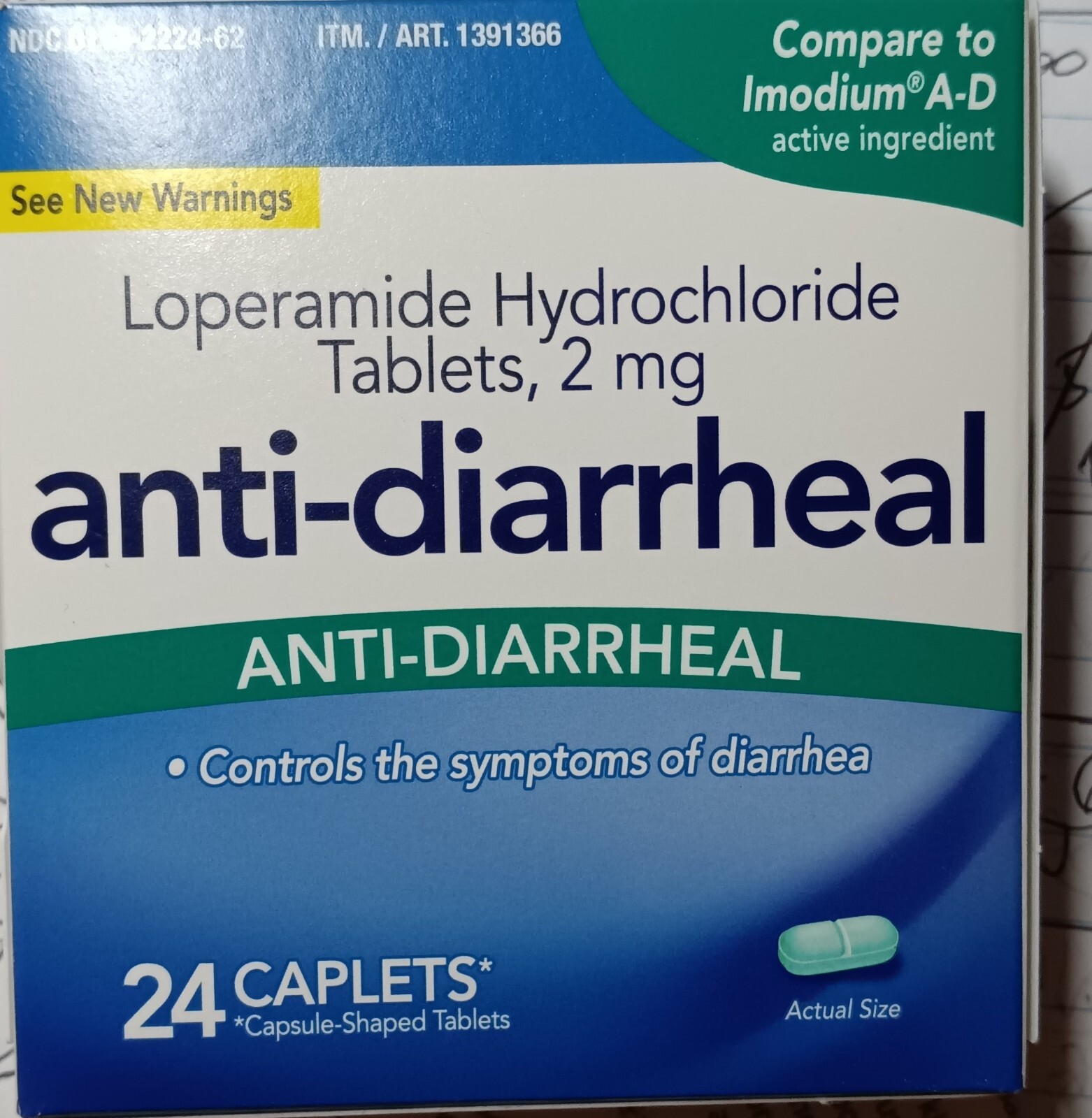 Kirkland Anti-Diarrheal HCI 2mg 24 Caplets By Costco.   (Exp:MARCH) 2027)