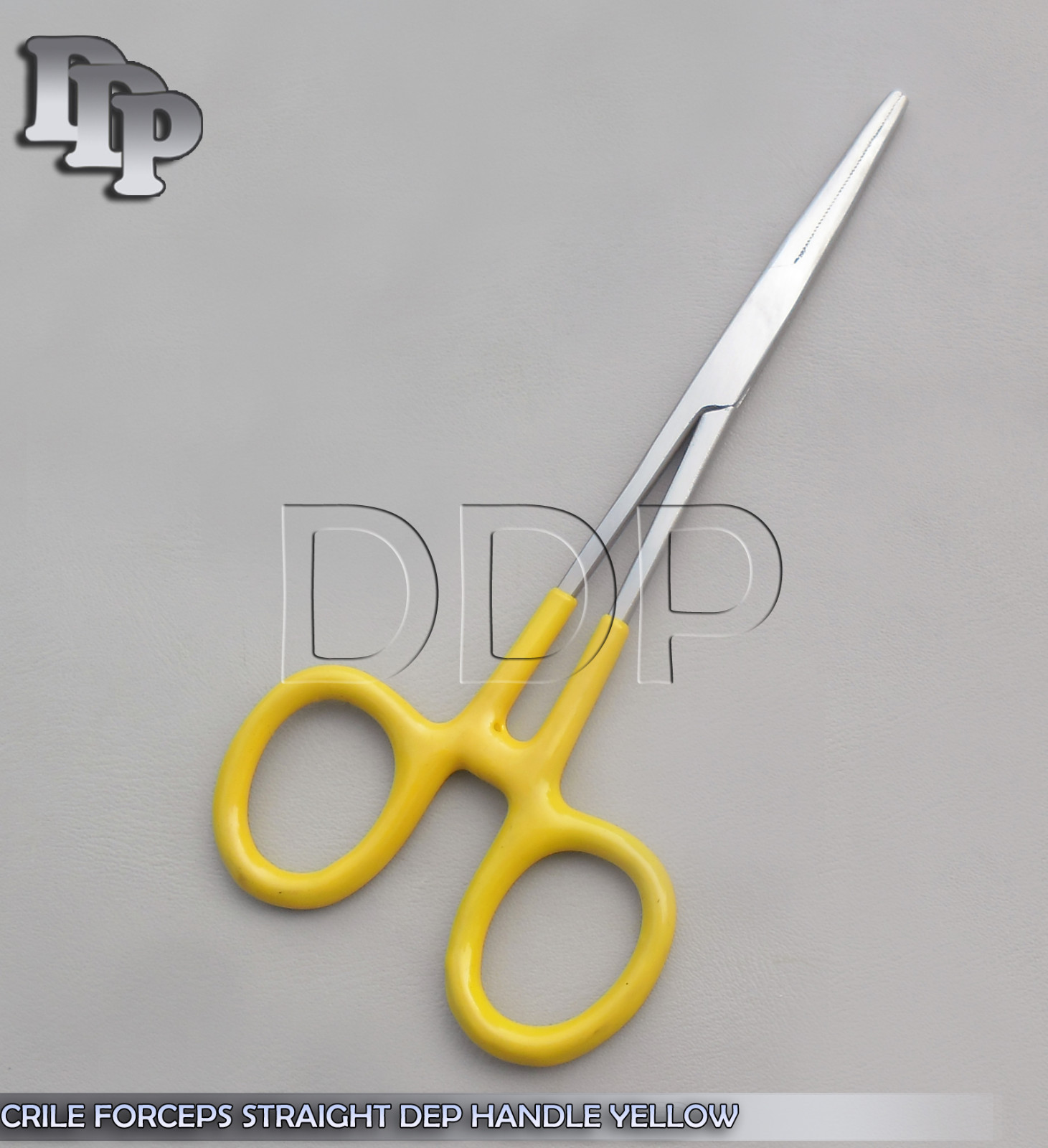 3 Hemostats Crile Forceps Surgical Instruments, Yellow Dep Handle 5.50" Straight