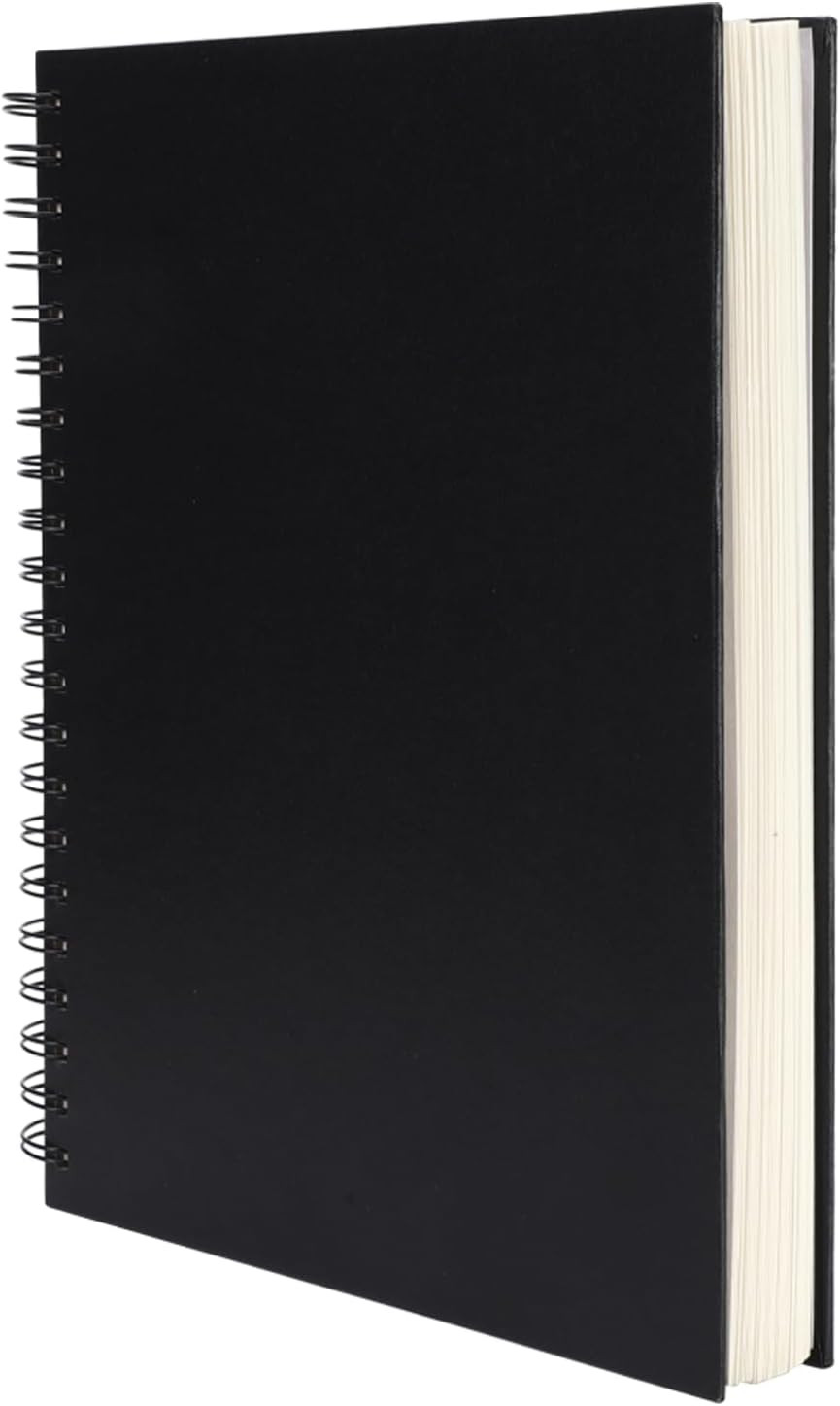 8.5" x 11" Hardbound Sketch Book Spiral Drawing Pad 80 Sheets Acid Free