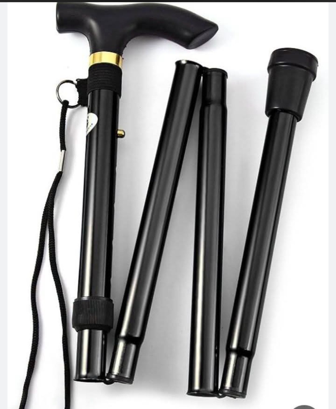 Foldable Walking Cane Adjustable Lightweight Metal Walking Stick Non-Slip Senior