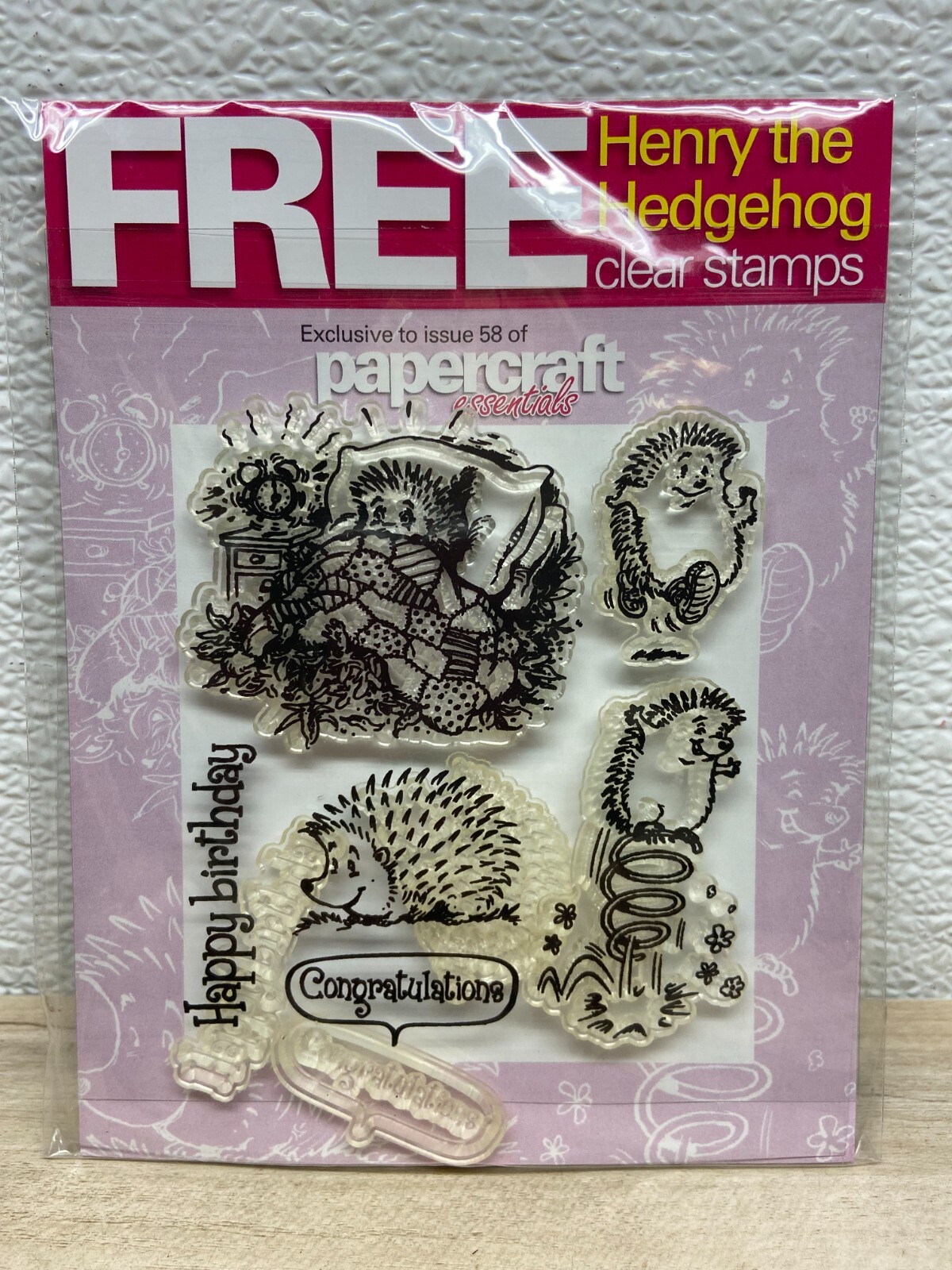Henry The Hedgehog Clear Stamps Porcupines New