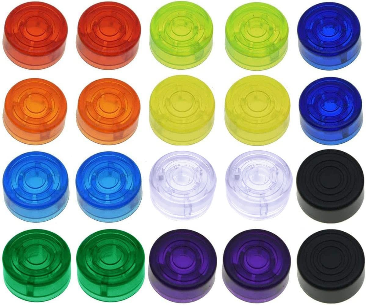 Guitar Pedal Footswitch Toppers Protection Caps Colorful 20 Pack