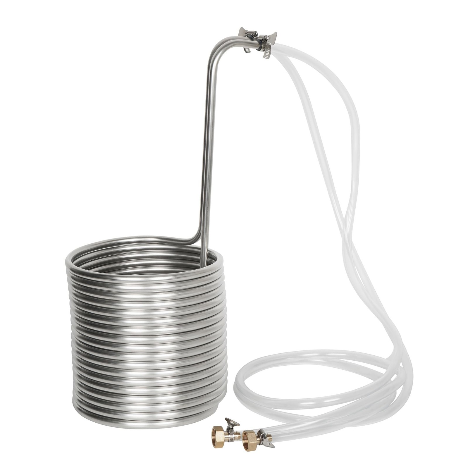 1/2" X 50Ft 304 Wort Chiller, Food Grade Stainless Steel Immersion Chiller Co...