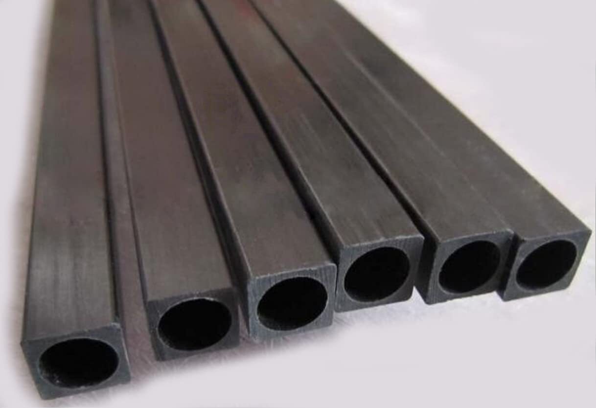 Square Carbon Fiber Tubes 10x10x8.5x330mm 5pcs Inner RoundDiameter 8.5mmPultr...