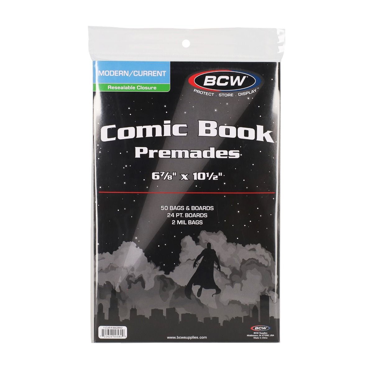 3 packs of 50 (150) BCW Resealable Current/Modern Age Comic Book Bags & Boards