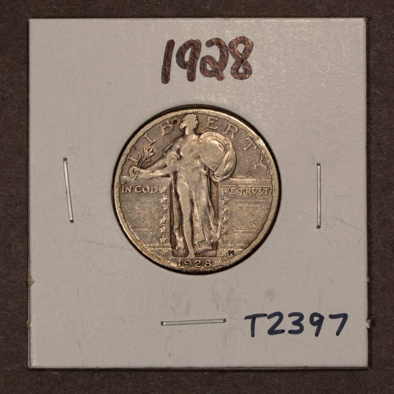 1928 25c Standing Liberty Silver Quarter - VF+ - Value Coin - SKU-T2397