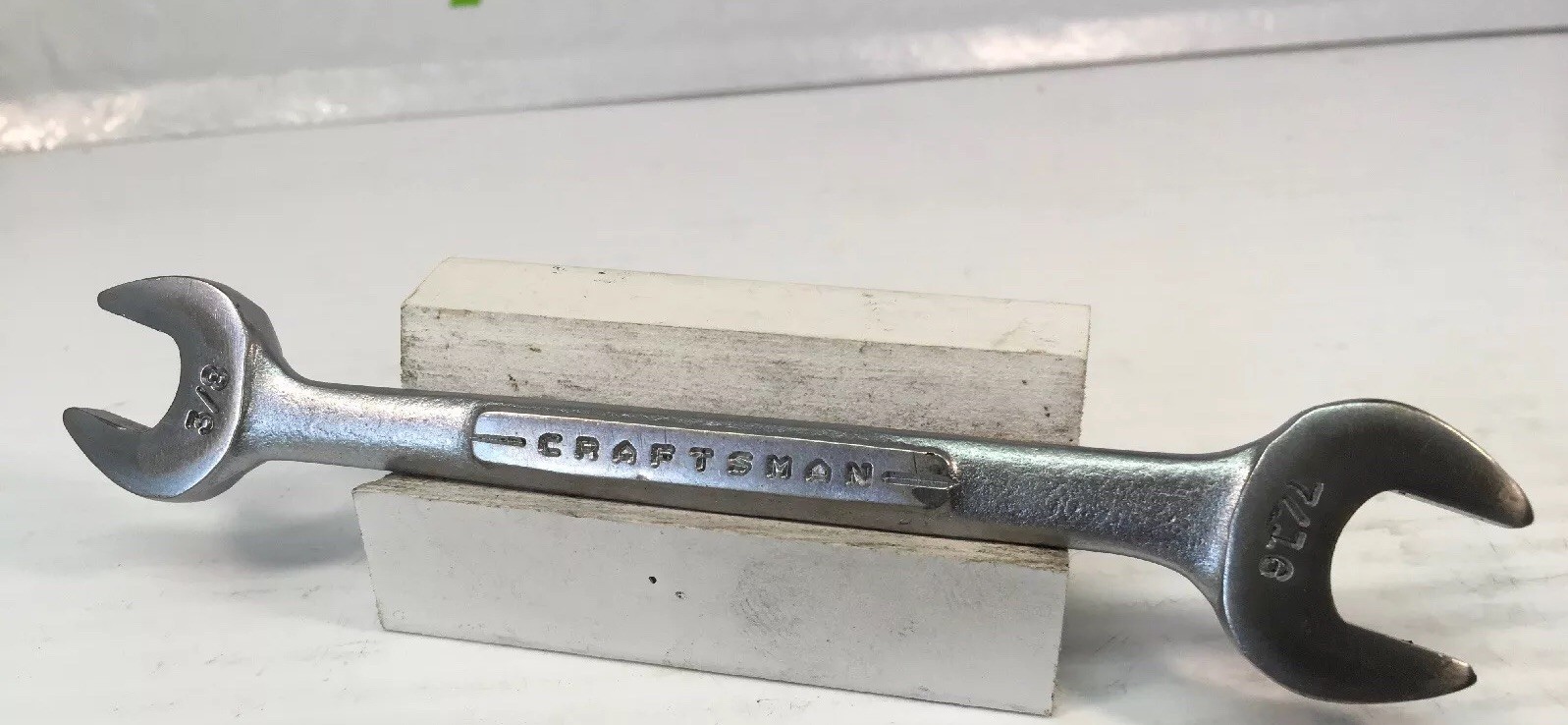 Craftsman Open End Wrench -V- Series, Sizes 3/8” X 7/16”, 5-1/2” Long, USA Made