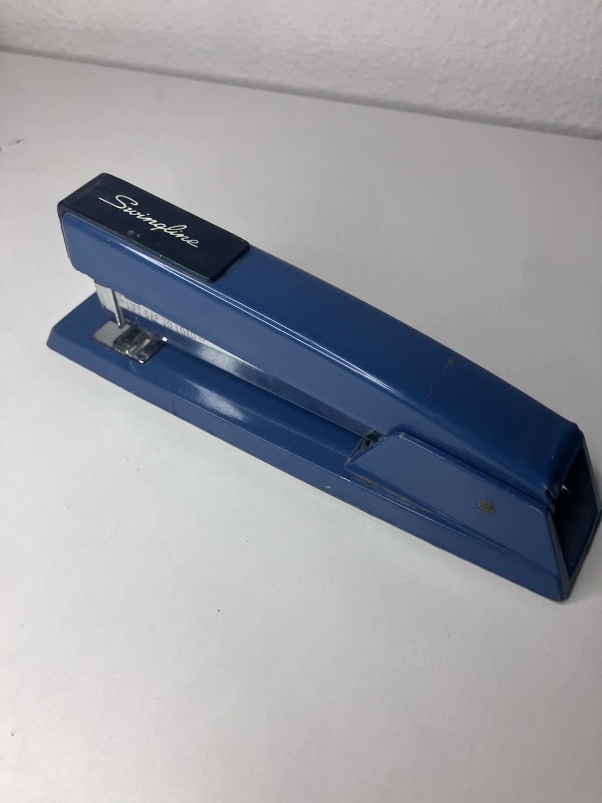 VTG Swingline 747 Stapler 94-41 USA Made 8" Blue Long Island City NY 1970s Retro