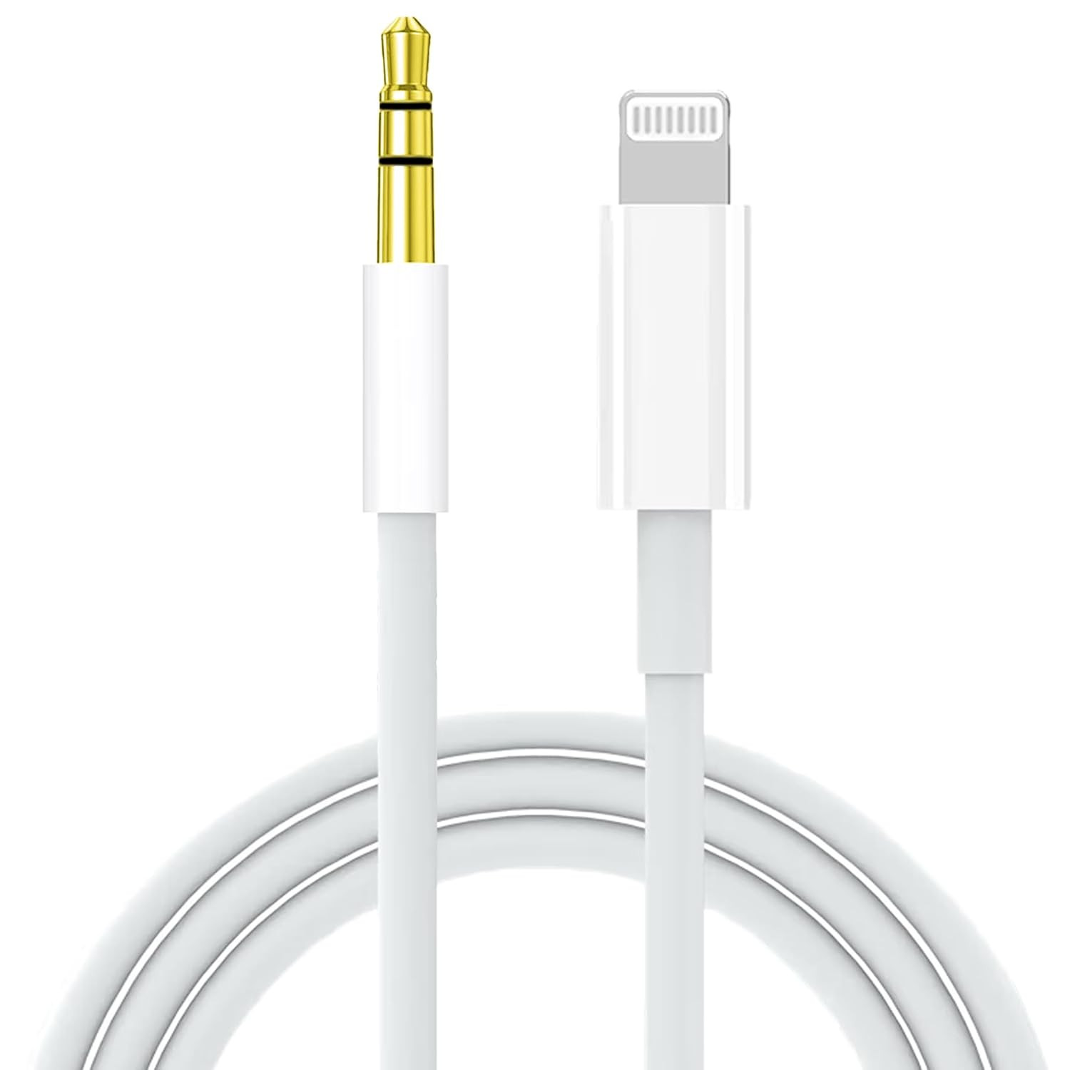 Aux Cord for Iphone,[Apple Mfi Certified] Lightning to 3.5 Mm AUX Cable for Car