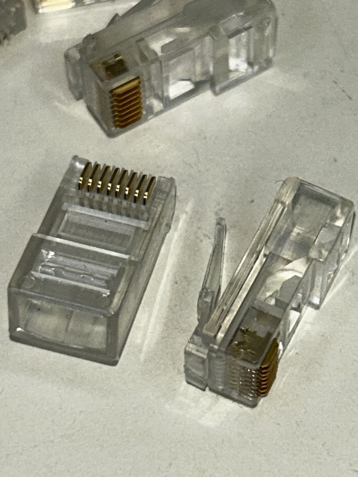 61 Pieces 8-Position 8-Contact Modular Plugs for Round Solid Cable 8P8C-SP100