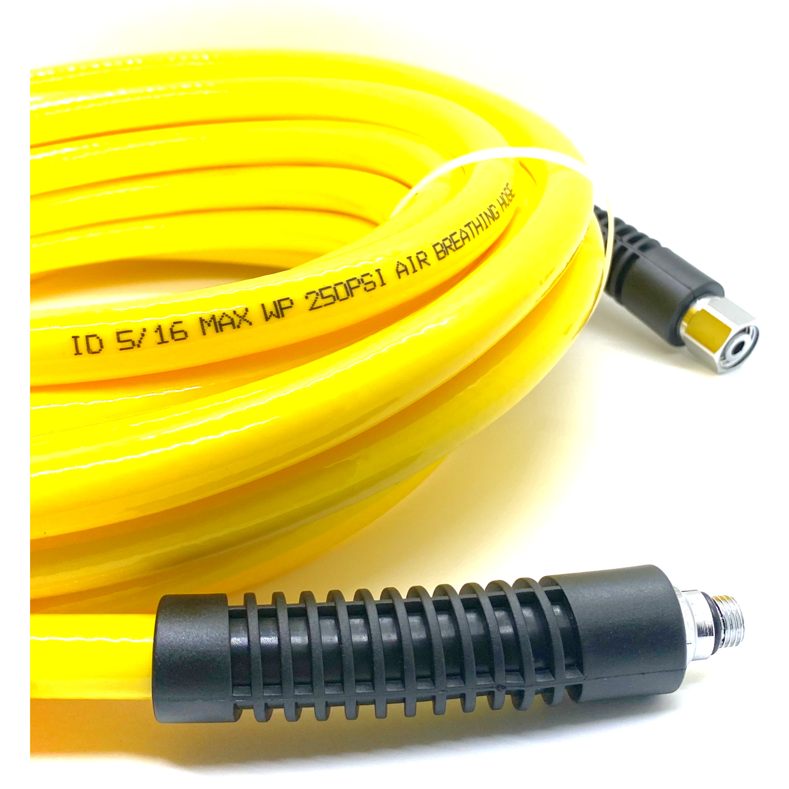 H2Odyssey Scuba Hookah Hose 50 Foot Yellow Rubber Low Pressure LP Regulator Hose