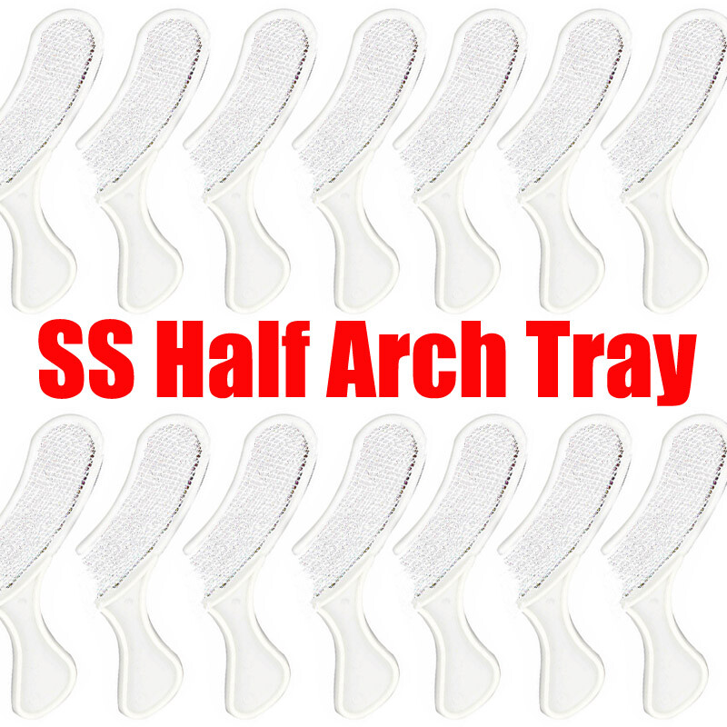 100× Dental Sideless Bite Registration Disposable Plastic Impression Triple Tray
