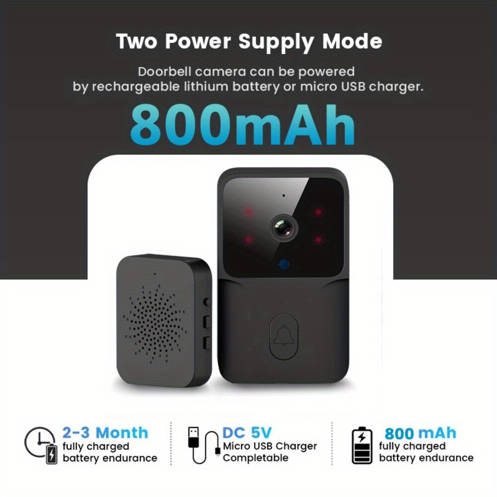 New Wireless Security 2.4G WIFI Smart Doorbell Intercom Video Camera Bell Chime