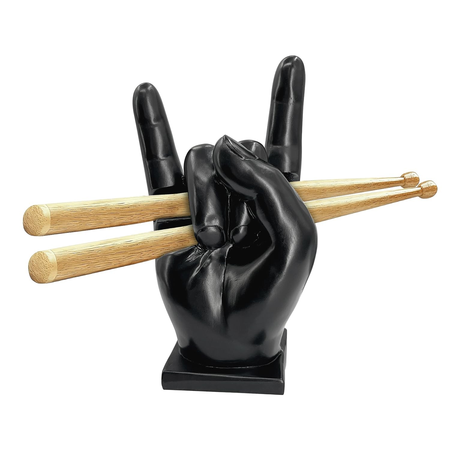 Drumstick Holder, Black Drum Stick Rack with Anti-Roll Base, Wizard Brown