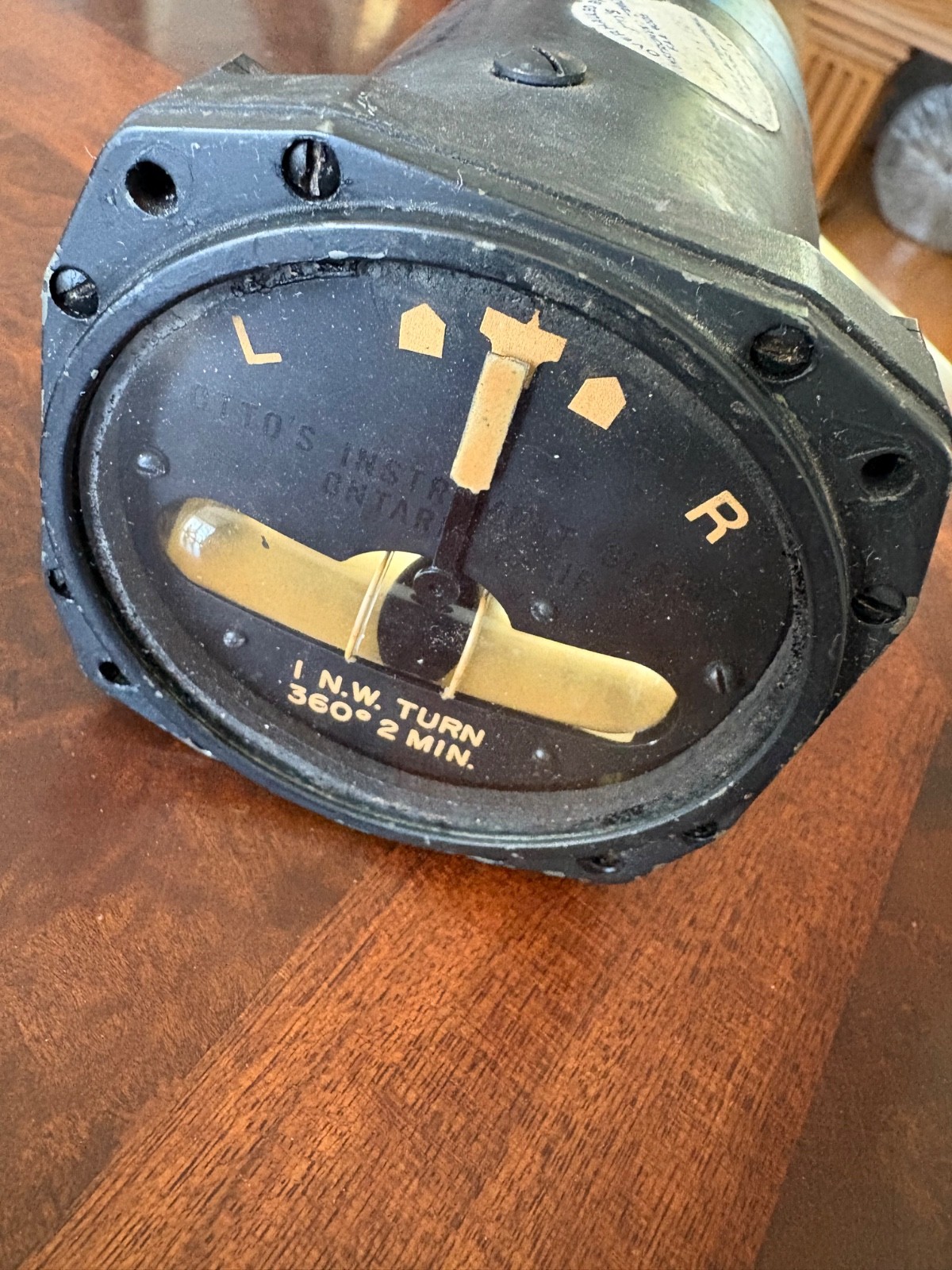 Turn and Slip or bank type B-1 Indicator Airplane gauge 12 volt  Otto’s instrume