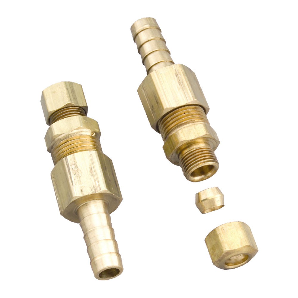 Derale Push-On Hose Fitting 13031; Hard Line Adapter Black 3/8 to 5/16 Line