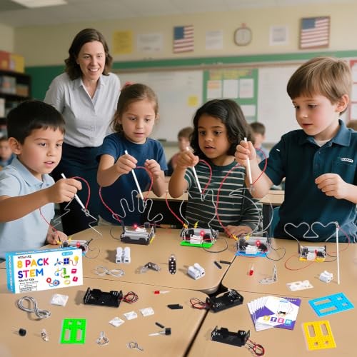 STEM Toy Science Kits, 8 Set Electric Circuit Boy Crafts for Kids Age 8-12 |