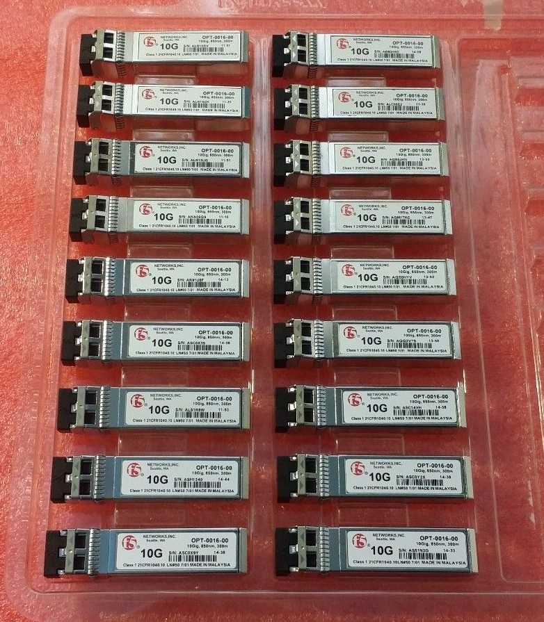 ONE NEW F5 NETWORKS 10gb OPT-0016-00 F5-UPG-SFP+-R 10GBASE/SR SFP transceiver