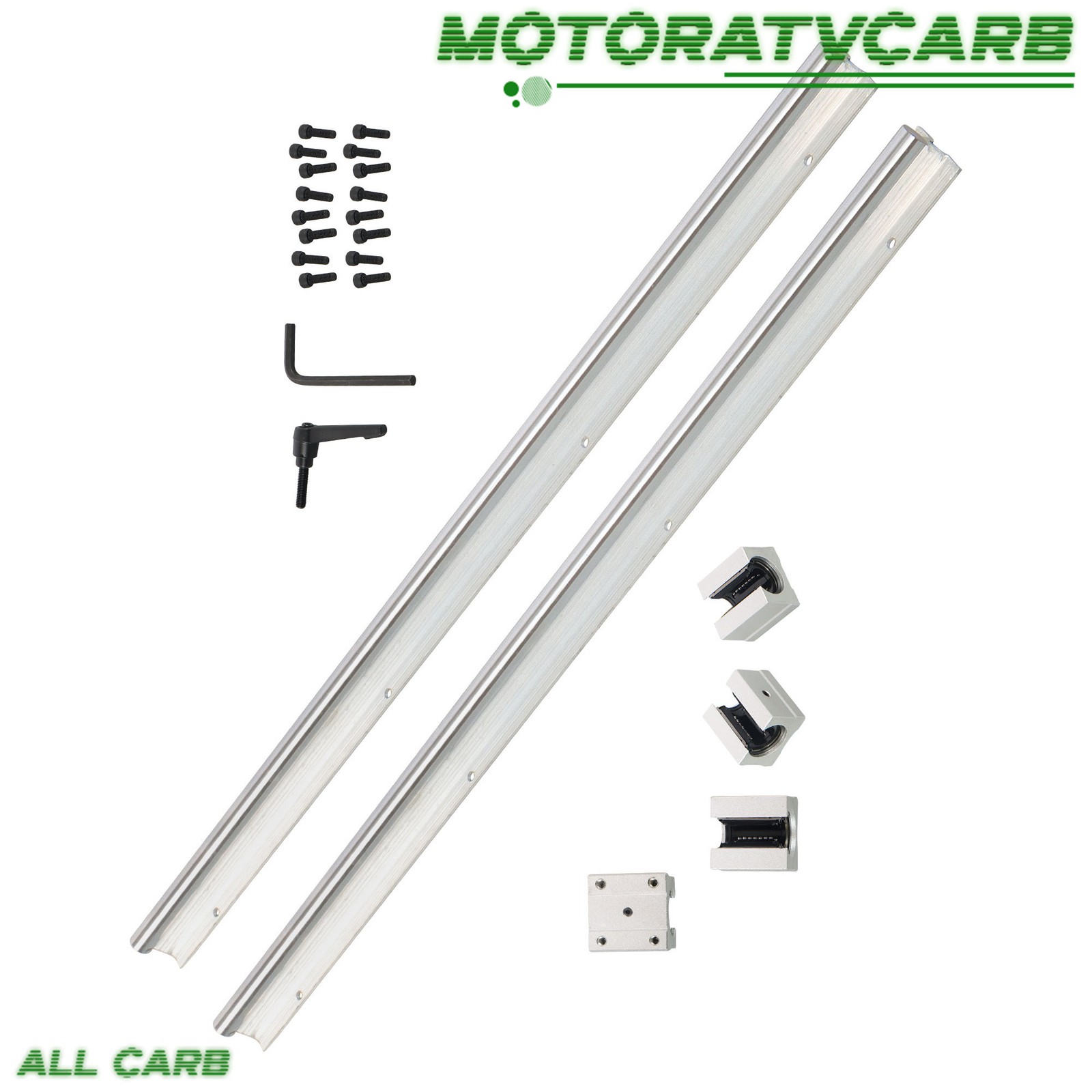 ALL-CARB 2Pcs SBR16-700mm & 4× SBR16UU Carriage Bearing Blocks Linear Bearings