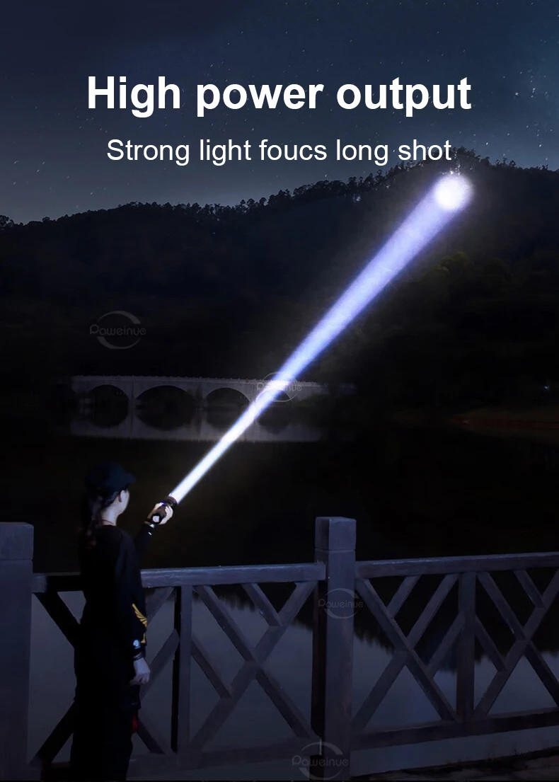 19000000LM Most Powerful Flashlight High Power Rechargeable Led Flashlight US