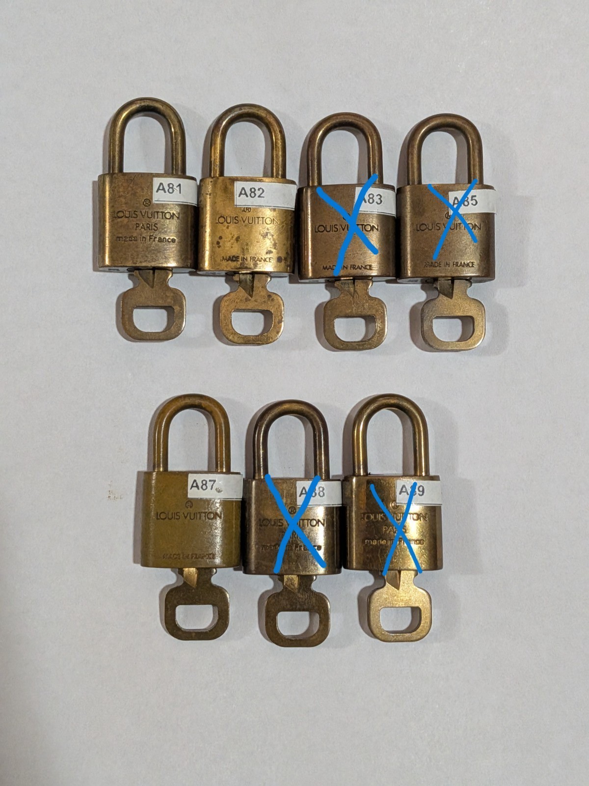 Louis Vuitton Lock and Key Set Vintage