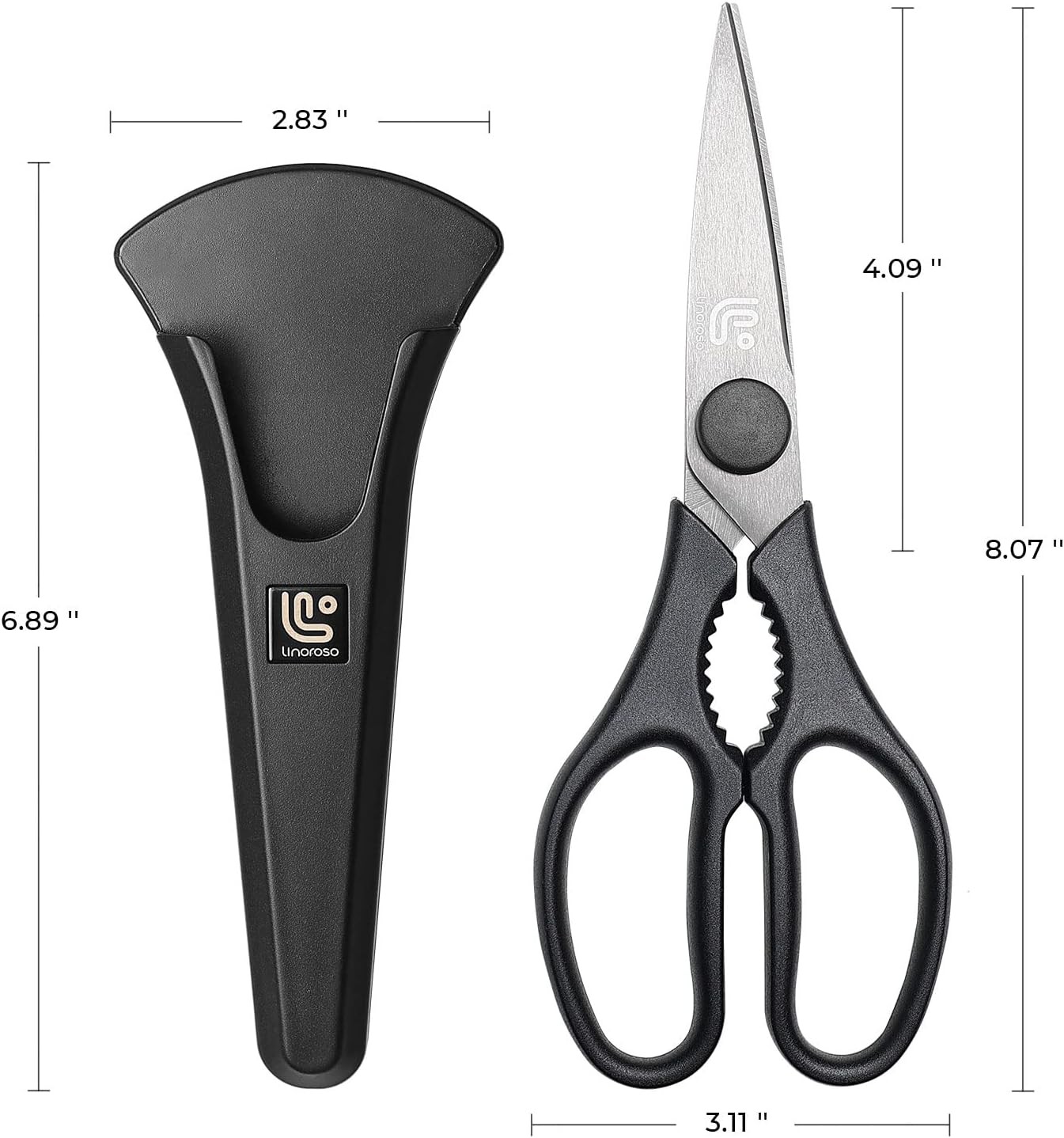 Multifunctional Heavy-duty Kitchen Scissors with Magnetic Holder