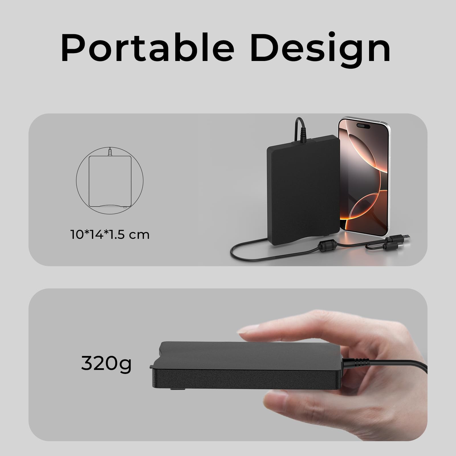 USB Floppy Drive, External 3.5" USB & Type-C Floppy Disk Reader, External Flo...