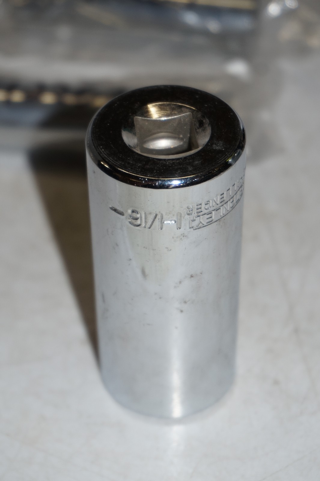 STANLEY Challenger 7/8" Chrome 12 Point Deep Socket 1/2" Drive 1728 USA