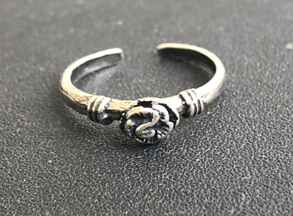 Flowers toe ring genuine solid .925 sterling silver adjustable in gift box