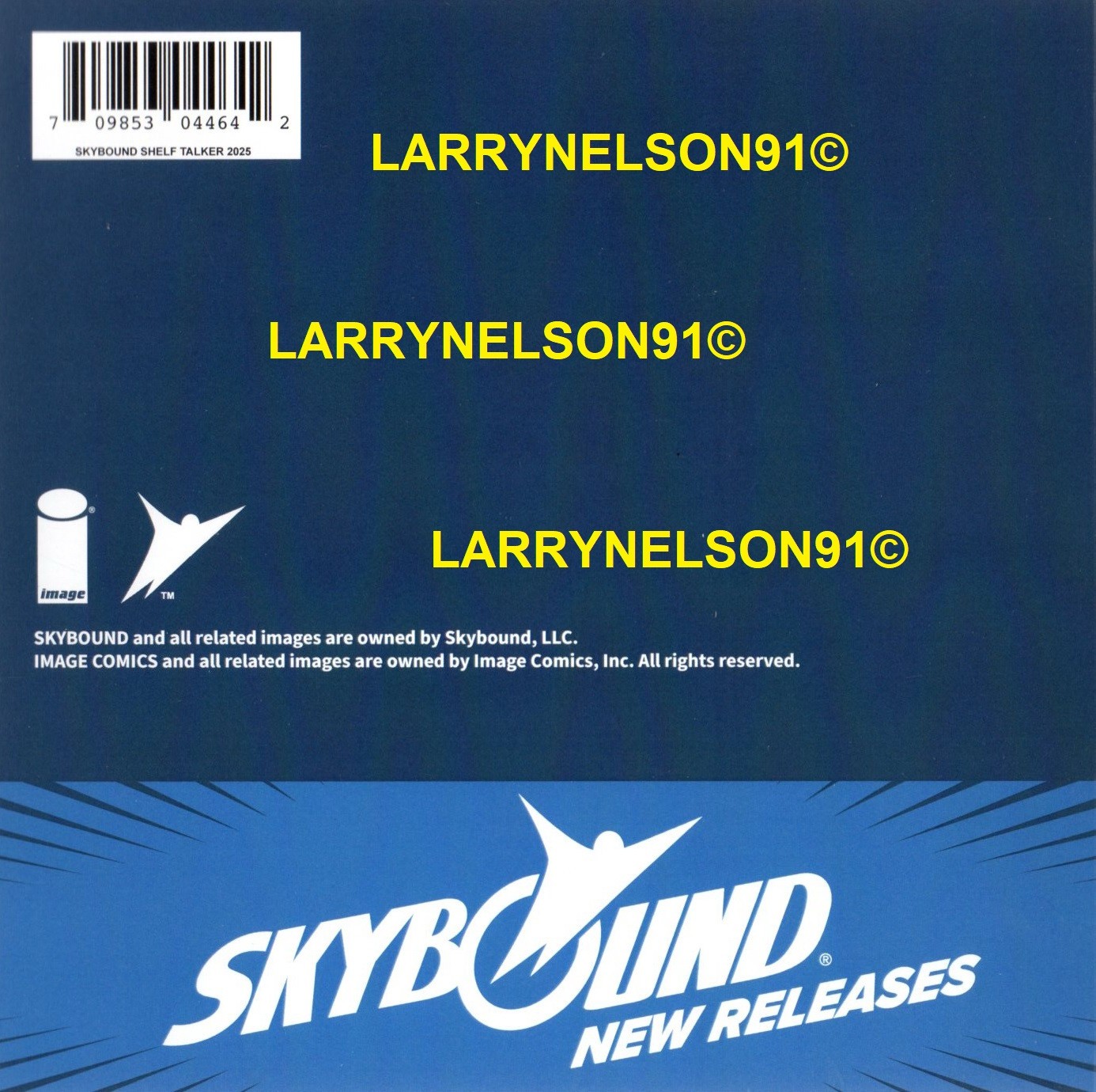 SKYBOUND NEW RELEASES SHELF TALKER PROMO IMAGE COMICS 2025 NEW 7X7 SKYBOUND USA