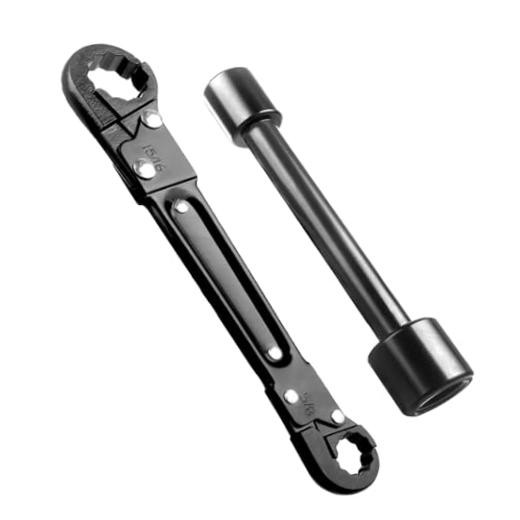 Angle Stop Removal Tool, Double Ended Pipe Wrench for Faucet Valve Shut Off,