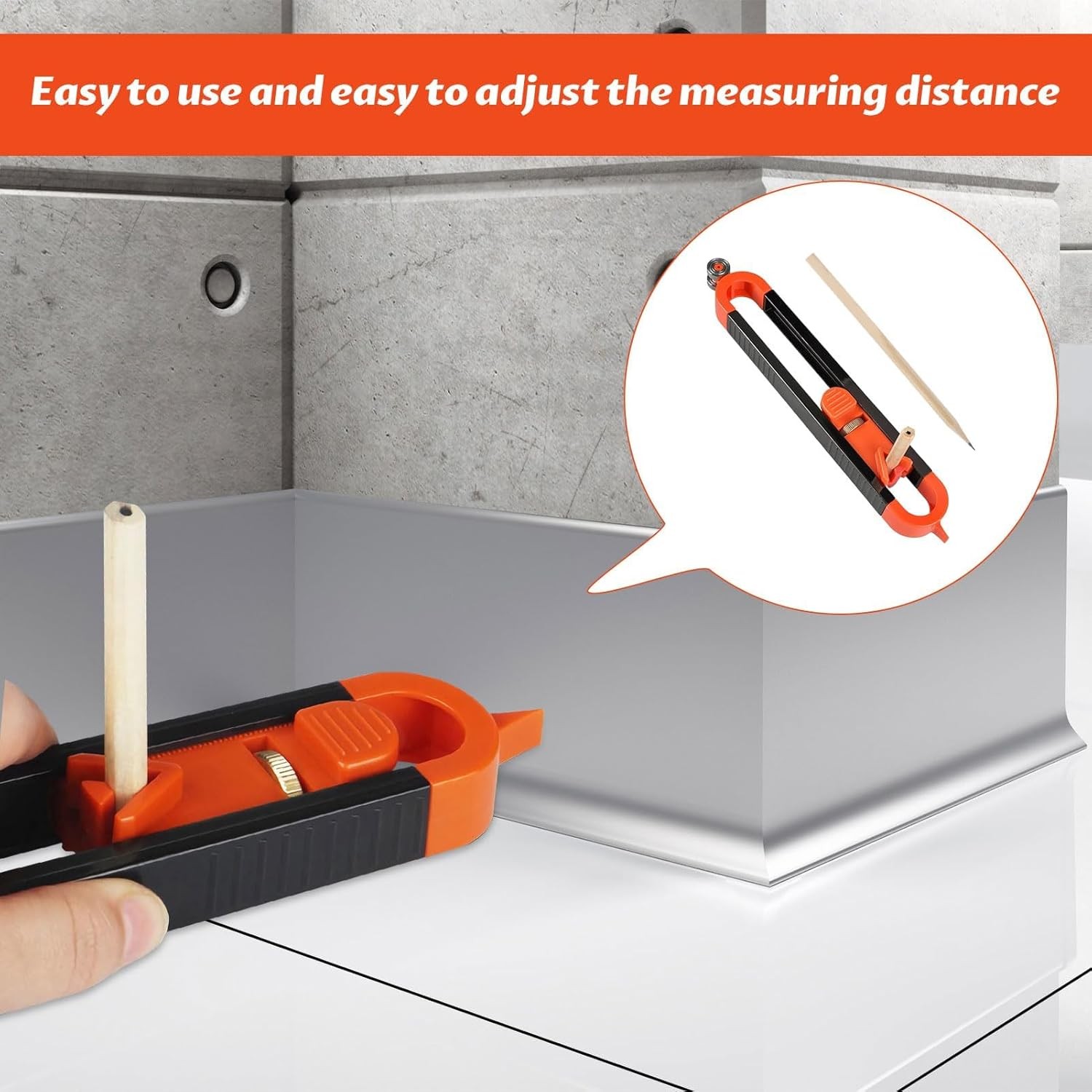 Scribe Tool,5Pcs Multi Functional Scribing Tool with Lock,Scribing Tool for Wood