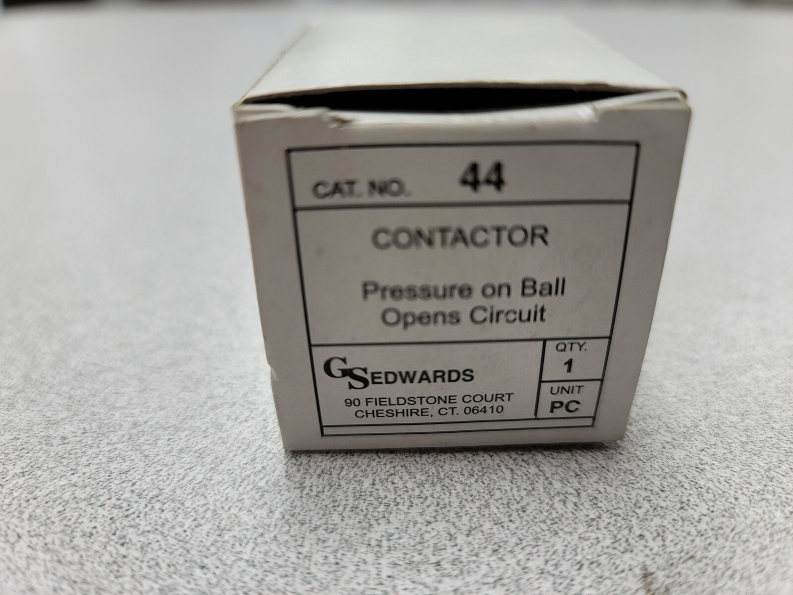 GS Edwards 44 Rolling Ball Contactors - Pressure on Ball Opens Circuit NEW