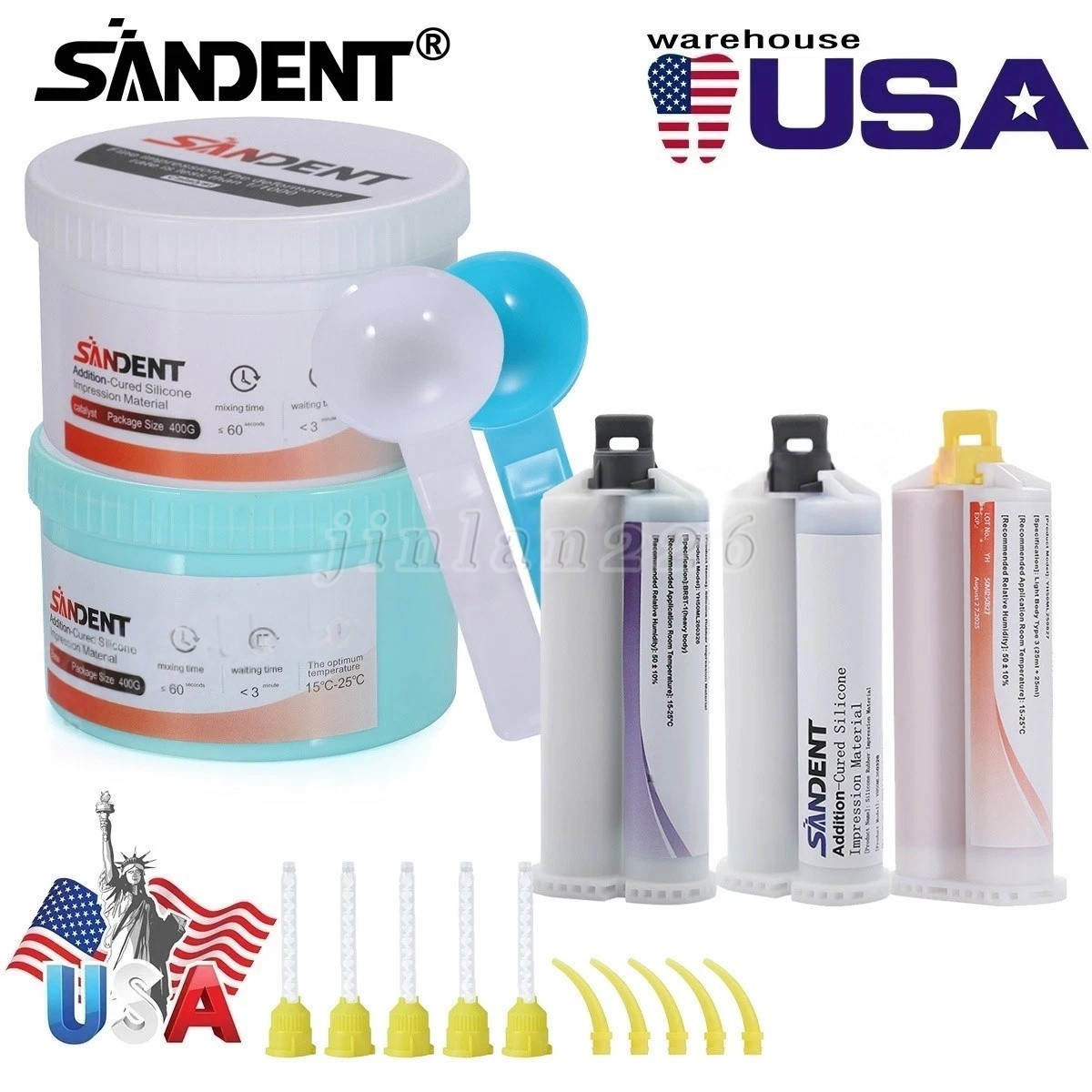 SANDENT Dental Impression Material Silicone Putty Heavy/Light Body Normal/Fast