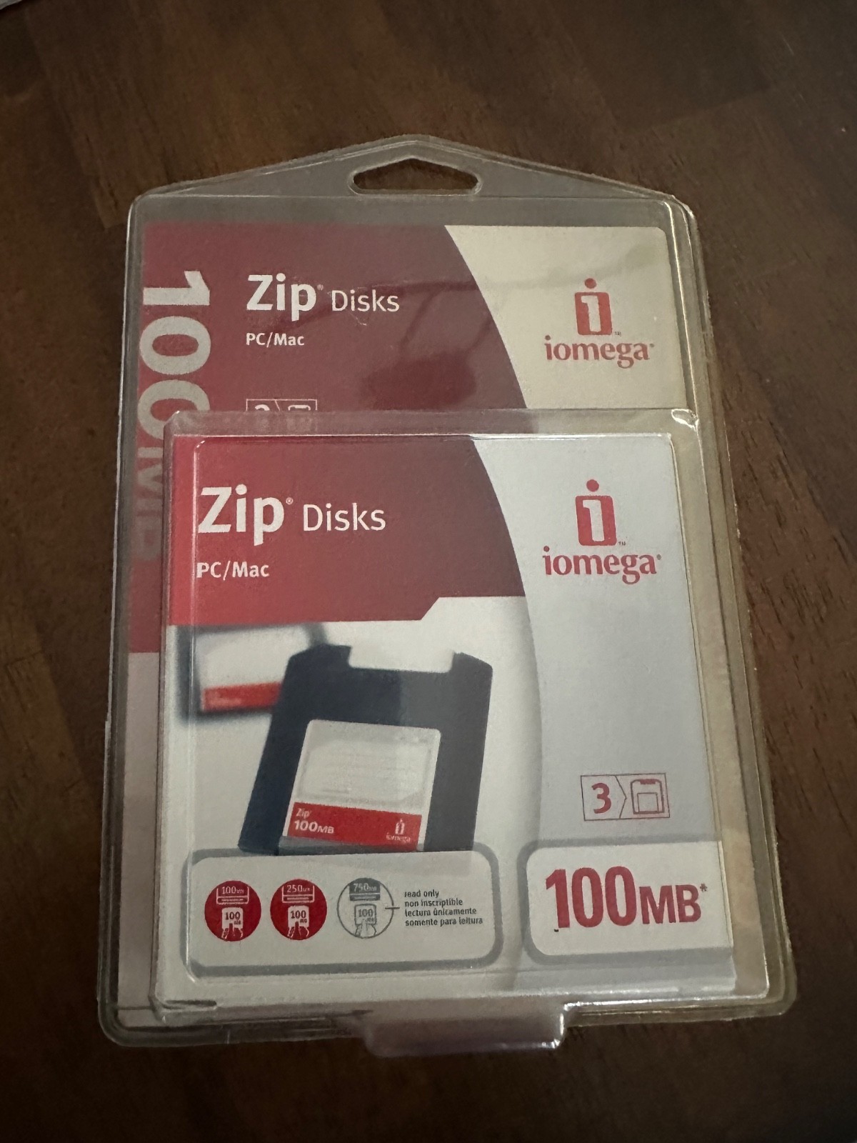 3 Pack iomega Zip Disks 100 MB Mac/PC Factory Sealed