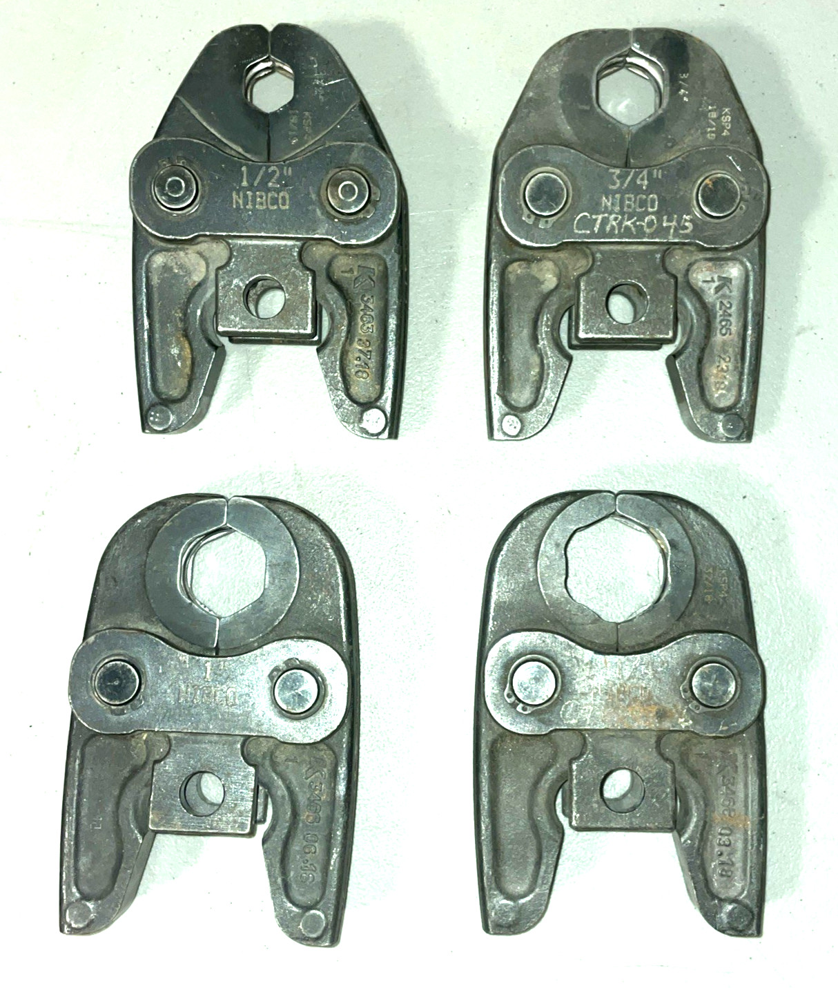 Nibco Press Jaws - 4 Jaw Set for PC-280 & PC-100  1/2",  3/4",  1" & 1-1/4"