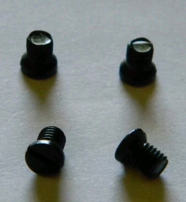 Gun Screws- Blued Slotted Weaver Style Oval Head 8-40 X 1/4" (4)