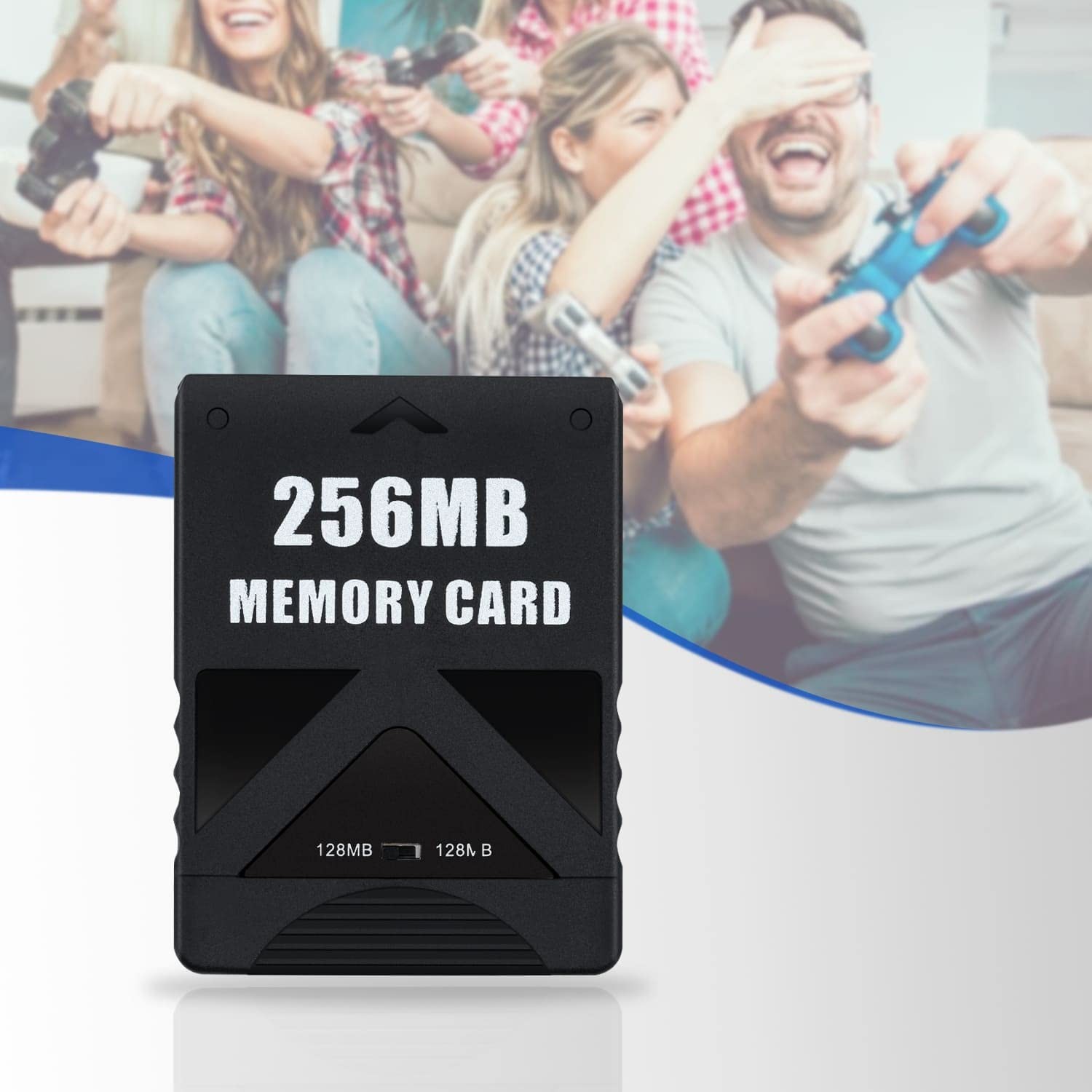 Mcbazel 256MB Memory Card for PlayStation 2, High Speed Game Black