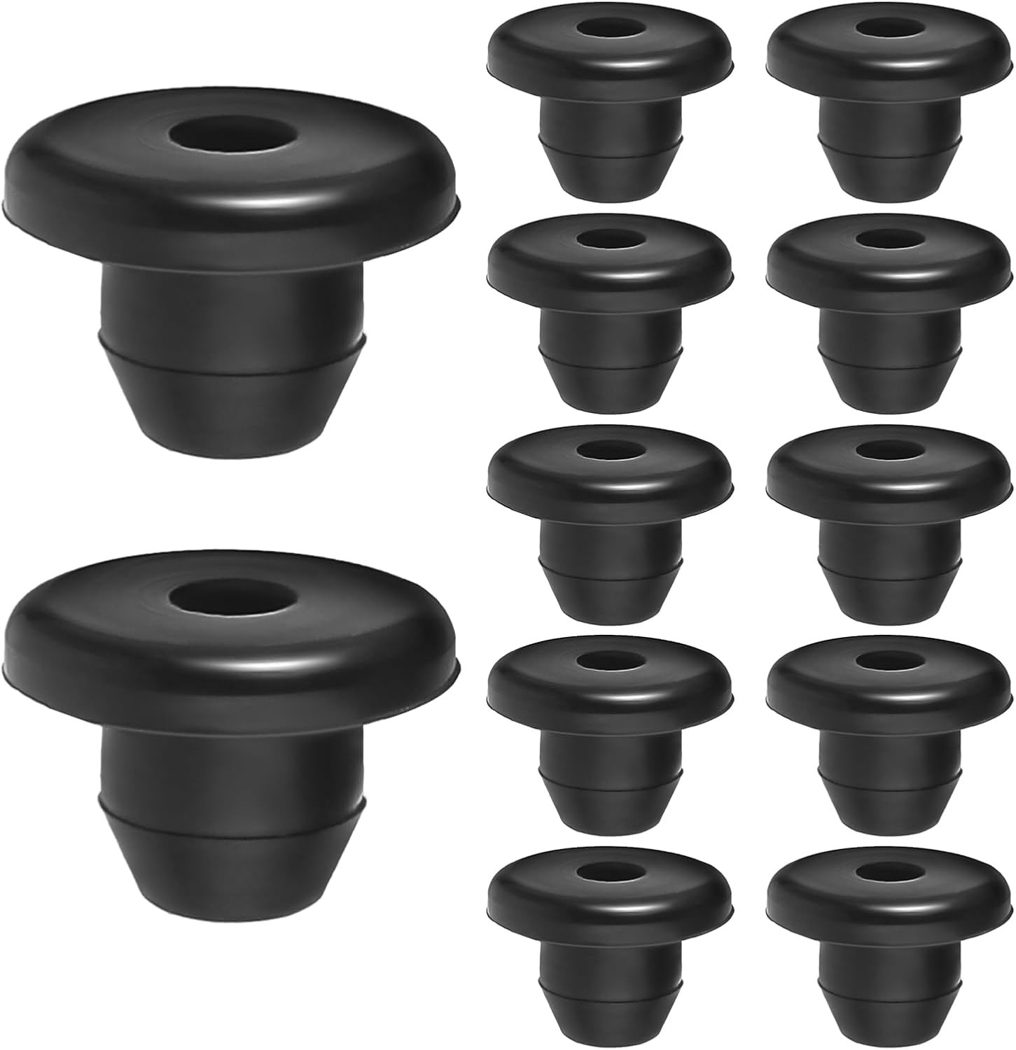 12 Pcs Hydraulic Jack Oil Plug Fit Hole of 5/16", Flat-Head Rubber Floor Accesso