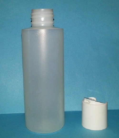 10 - 4oz Plastic Natural Bottles w/Push Disc Caps- Crafts,Glitter,Glue,Paint