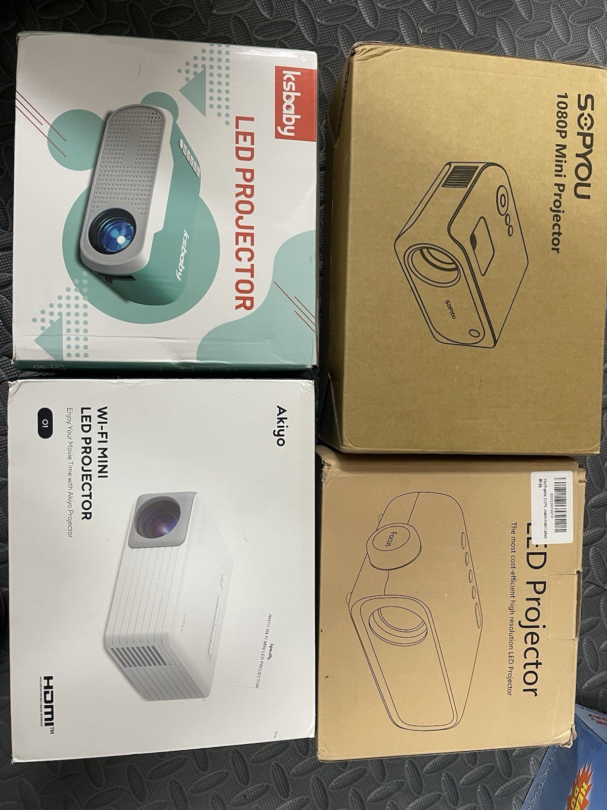 Lot Of 4 New Projectors/ Ksbaby/akiyo/sopyou